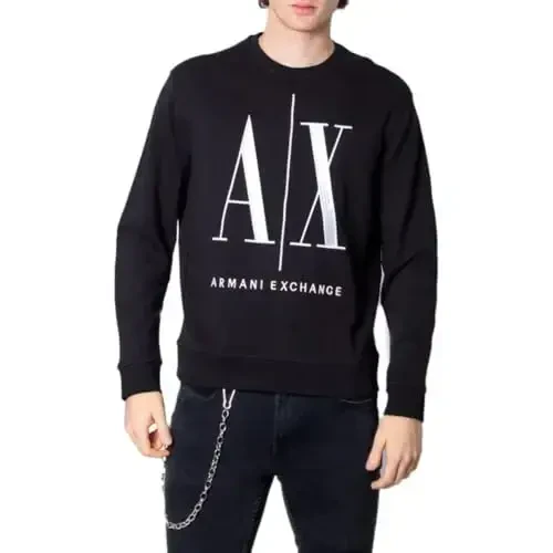 Armani Exchange mens Icon Embroidered Pullover Sweatshirt - 1