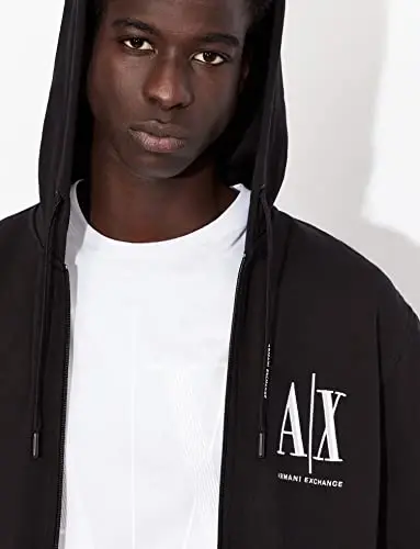 Armani Exchange Men's Icon Project Embroidered Zip Up Hooded Sweatshirt - 2