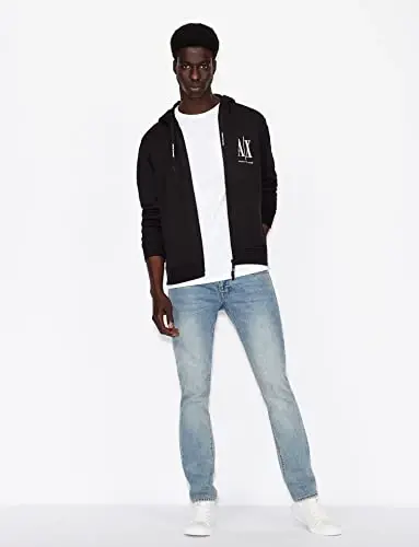 Armani Exchange Men's Icon Project Embroidered Zip Up Hooded Sweatshirt - 4