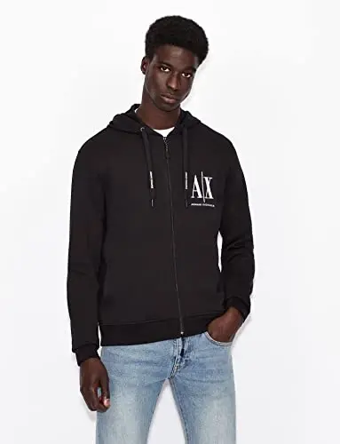 Armani Exchange Men's Icon Project Embroidered Zip Up Hooded Sweatshirt - 6