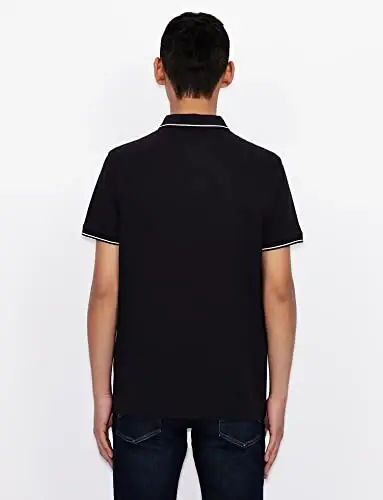 Armani Exchange Mens Logo Zip Jersey Polo - 4