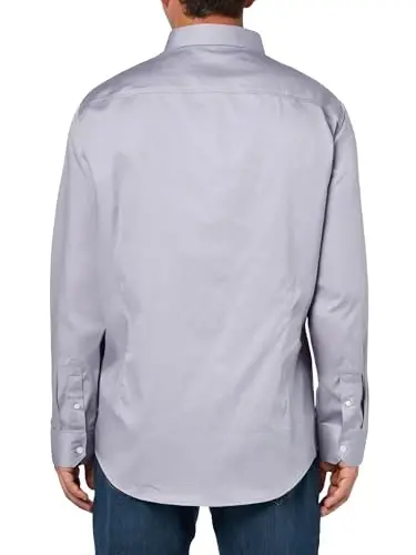 Armani Exchange Mens Long Sleeve Solid Slim Button Down Shirt - 2