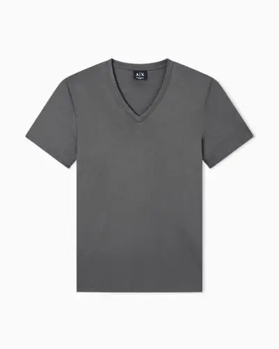 Armani Exchange Men's Pima Cotton Jersey Short Sleeve V-Neck T-Shirt - A | X ARMANI EXCHANGE (1)