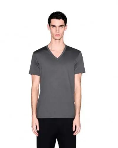 Armani Exchange Men's Pima Cotton Jersey Short Sleeve V-Neck T-Shirt - ARMANI