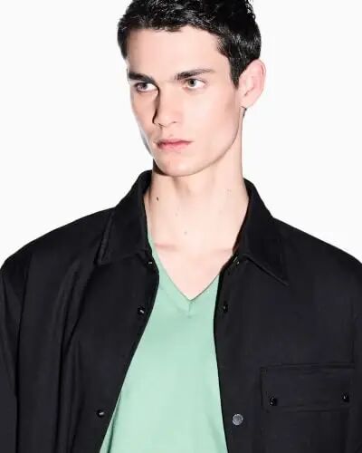 Armani Exchange Men's Pima Cotton Jersey Short Sleeve V-Neck T-Shirt - 5
