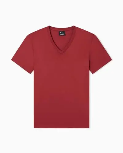 Armani Exchange Men's Pima Cotton Jersey Short Sleeve V-Neck T-Shirt - ARMANI (1)