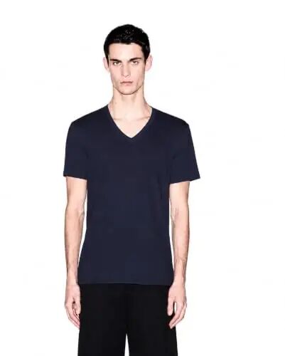 Armani Exchange Men's Pima Cotton Jersey Short Sleeve V-Neck T-Shirt - A | X ARMANI EXCHANGE