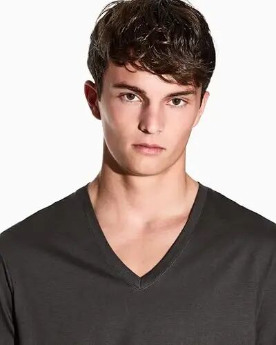 Armani Exchange Men's Pima Cotton Jersey Short Sleeve V-Neck T-Shirt - 5