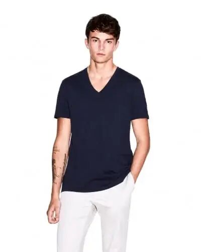 Armani Exchange Men's Pima Cotton Jersey Short Sleeve V-Neck T-Shirt - A | X ARMANI EXCHANGE