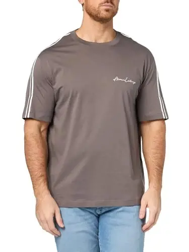 Armani Exchange Men's Regular Fit Cotton Jersey Signature Logo Tee 