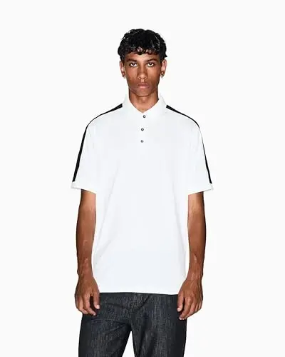 Armani Exchange Mens Regular Fit Logo Tape Polo - ARMANI
