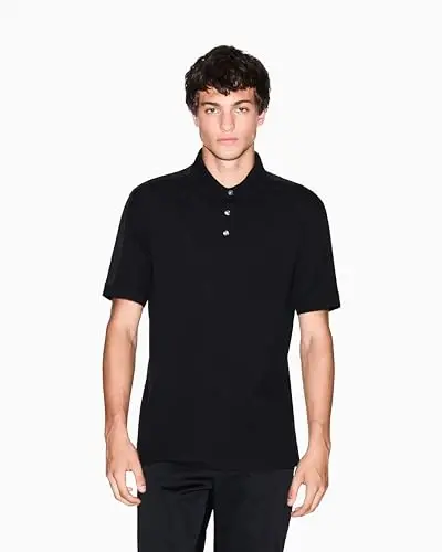 Armani Exchange Mens Regular Fit Logo Tape Polo - 4
