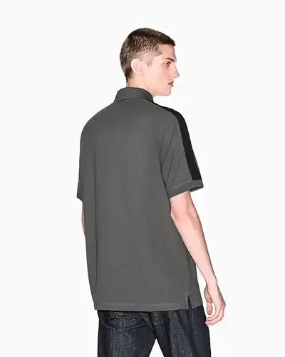 Armani Exchange Mens Regular Fit Logo Tape Polo - 5