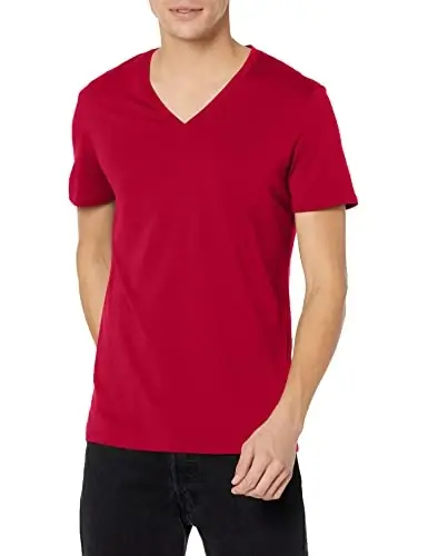 Armani Exchange Mens Short Sleeve Pima Cotton Jersey V-Neck T-Shirt - ARMANI