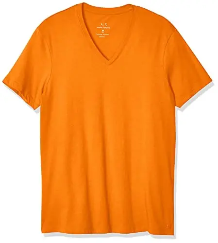 Armani Exchange Mens Short Sleeve Pima Cotton Jersey V-Neck T-Shirt - 1