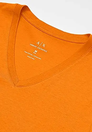 Armani Exchange Mens Short Sleeve Pima Cotton Jersey V-Neck T-Shirt - 4