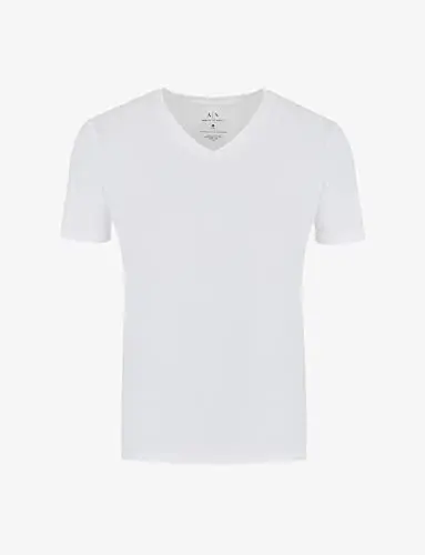 Armani Exchange Men's Pima Cotton Jersey Short Sleeve V-Neck T-Shirt 