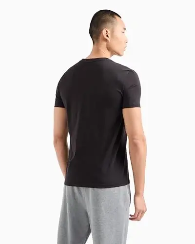 Armani Exchange Mens Short Sleeve Pima Cotton Jersey V-Neck T-Shirt - 6