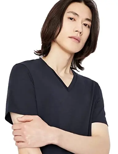 Armani Exchange Mens Short Sleeve Pima Cotton Jersey V-Neck T-Shirt - ARMANI