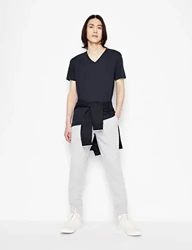 Armani Exchange Men's Pima Cotton Jersey Short Sleeve V-Neck T-Shirt - ARMANI (1)
