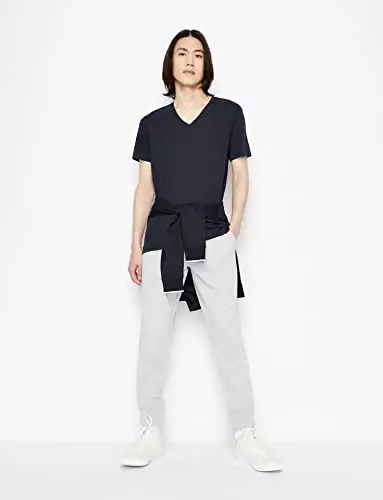 Armani Exchange Mens Short Sleeve Pima Cotton Jersey V-Neck T-Shirt - ARMANI (1)