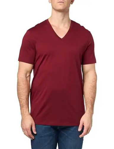 Armani Exchange Mens Short Sleeve Pima Cotton Jersey V-Neck T-Shirt - ARMANI