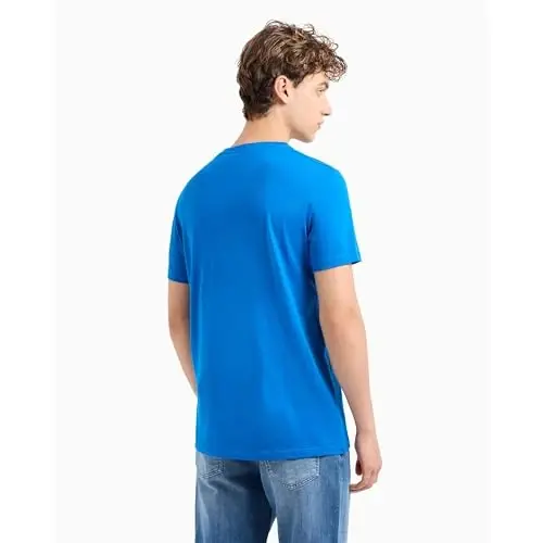 Armani Exchange Mens Short Sleeve Pima Cotton Jersey V-Neck T-Shirt - 4