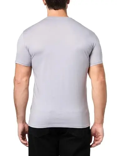 Armani Exchange Mens Short Sleeve Pima Cotton Jersey V-Neck T-Shirt - 2