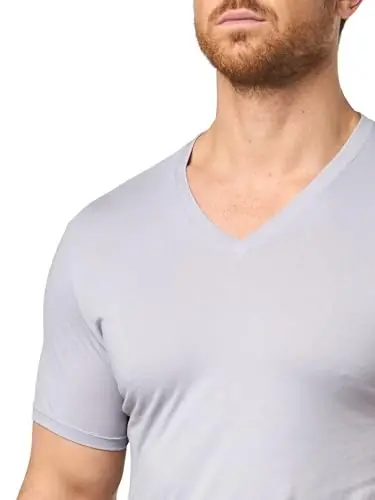Armani Exchange Mens Short Sleeve Pima Cotton Jersey V-Neck T-Shirt - 3