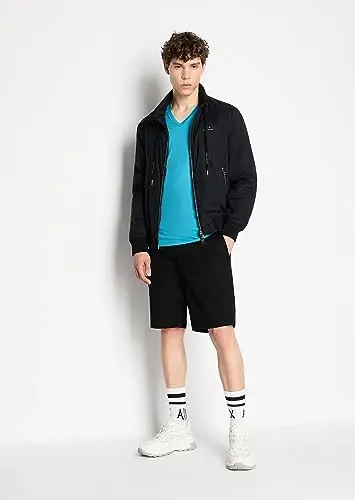 Armani Exchange Mens Short Sleeve Pima Cotton Jersey V-Neck T-Shirt - ARMANI (1)