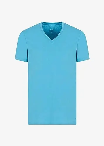 Armani Exchange Mens Short Sleeve Pima Cotton Jersey V-Neck T-Shirt - 4