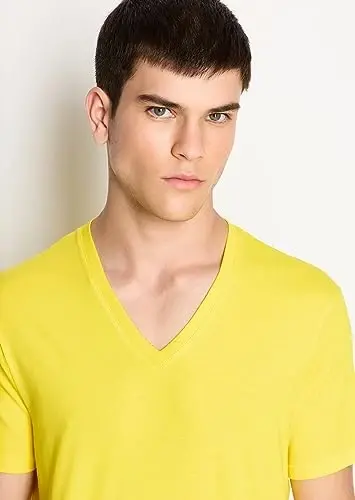 Armani Exchange Mens Short Sleeve Pima Cotton Jersey V-Neck T-Shirt - 5