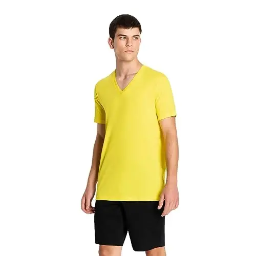 Armani Exchange Mens Short Sleeve Pima Cotton Jersey V-Neck T-Shirt 