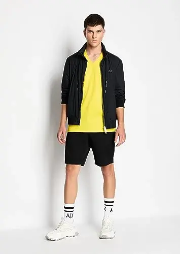 Armani Exchange Mens Short Sleeve Pima Cotton Jersey V-Neck T-Shirt - ARMANI (1)