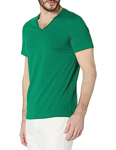 Armani Exchange Mens Short Sleeve Pima Cotton Jersey V-Neck T-Shirt - ARMANI