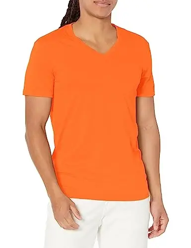 Armani Exchange Mens Short Sleeve Pima Cotton Jersey V-Neck T-Shirt - ARMANI