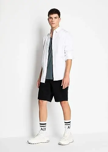 Armani Exchange Mens Short Sleeve Pima Cotton Jersey V-Neck T-Shirt - ARMANI (1)