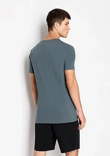 Armani Exchange Mens Short Sleeve Pima Cotton Jersey V-Neck T-Shirt - 4