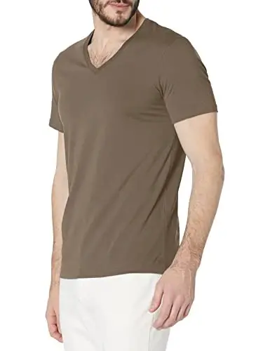 Armani Exchange Mens Short Sleeve Pima Cotton Jersey V-Neck T-Shirt - 1