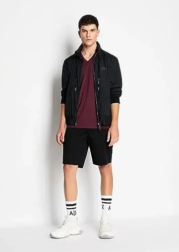 Armani Exchange Mens Short Sleeve Pima Cotton Jersey V-Neck T-Shirt - ARMANI (1)