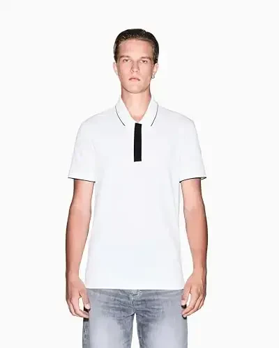 Armani Exchange Mens Slim Fit Cotton Pique Polo - 2