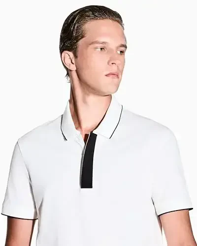 Armani Exchange Mens Slim Fit Cotton Pique Polo - 5