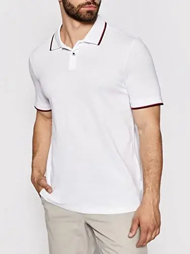 Armani Exchange Mens Slim Fit Cotton Pique Tipped Polo - 2