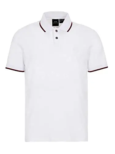 Armani Exchange Mens Slim Fit Cotton Pique Tipped Polo - 4