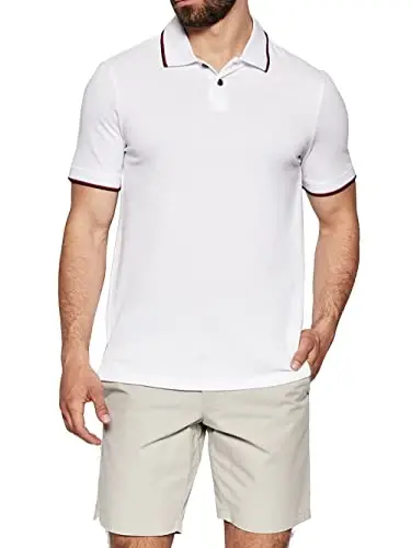 Armani Exchange Mens Slim Fit Cotton Pique Tipped Polo 