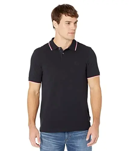Armani Exchange Mens Slim Fit Cotton Pique Tipped Polo 