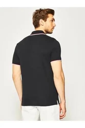 Armani Exchange Mens Slim Fit Cotton Pique Tipped Polo - 3