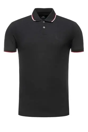 Armani Exchange Mens Slim Fit Cotton Pique Tipped Polo - 1
