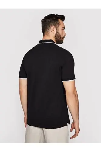 Armani Exchange Mens Slim Fit Cotton Pique Tipped Polo - 4