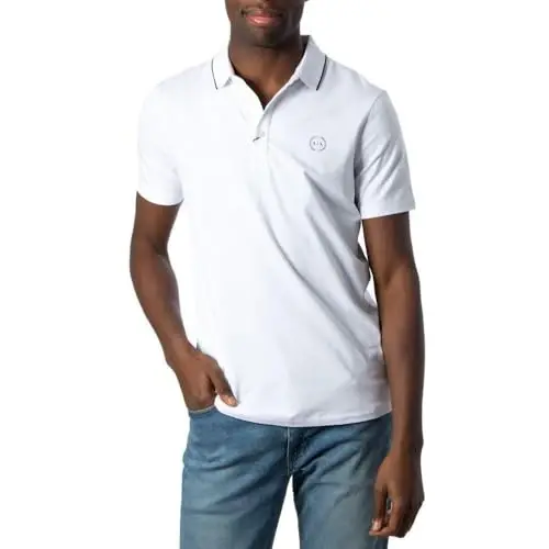 Armani Exchange Mens Slim Fit Stretch Cotton Jersey Polo - ARMANI